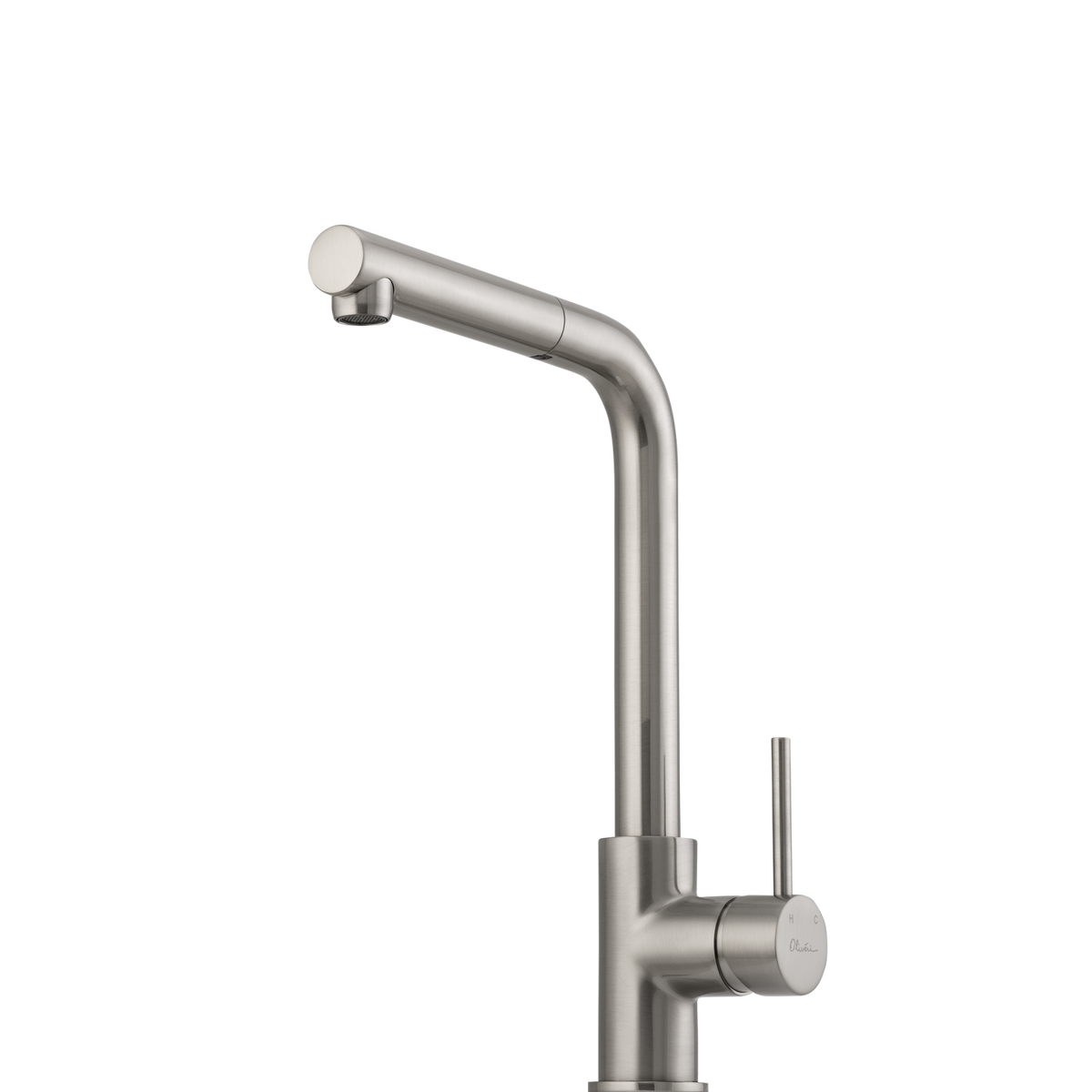 Oliveri Venice Right Angle Pull Out Mixer Brushed Nickel