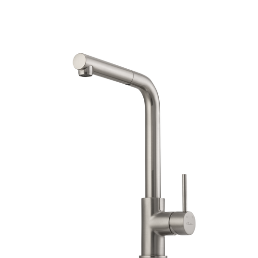 Oliveri Venice Right Angle Pull Out Mixer Brushed Nickel