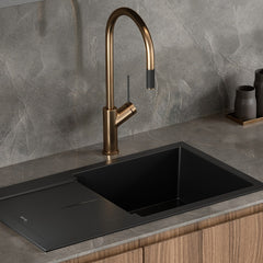 Oliveri Vilo Pull Out Natural Brass Mixer