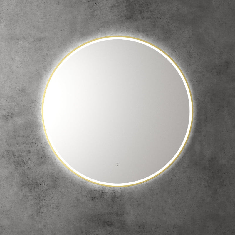 Kensington 900mm LED Mirror with Brushed Gold Frame