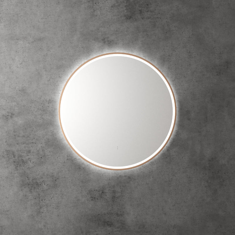 Kensington 700mm LED Mirror with Brushed Nickel Frame