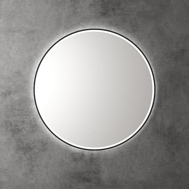 Kensington 900mm LED Mirror with Matte Black Frame