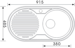 Coral Single Bowl Single Drainer Sink LHB/RHB 915mm