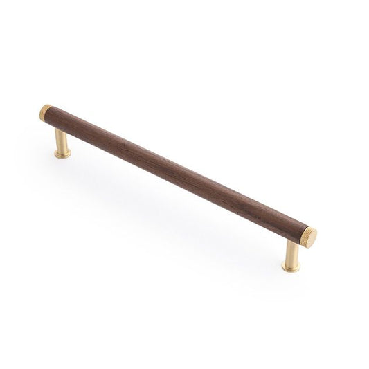 Castella Kereste Handle- Walnut/ Satin Brass