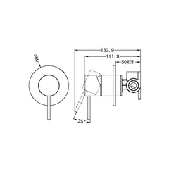 Nero Mecca Shower Mixer 80mm Plate (Many Colours)