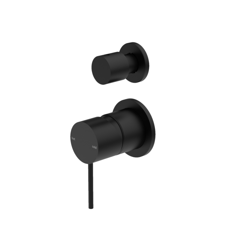 Nero Mecca Shower Mixer with Divertor Separate Back Plate - Matte Black