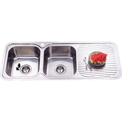 Coral Double Bowl Single Drainer Sink LHB/RHB 1180mm