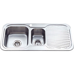 Coral 1 & 1/2 Bowl Single Drainer Sink LHB/RHB 980mm