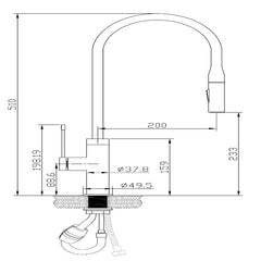 Azel Sink Mixer Pull-out Chrome