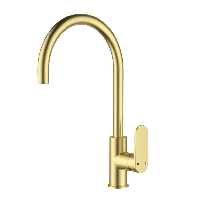 Soren Sink Mixer Gooseneck Brushed Gold