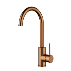 Orta Slimline Sink Mixer Gooseneck Brushed Gold