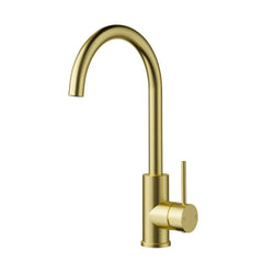 Orta Slimline Sink Mixer Gooseneck Brushed Gold