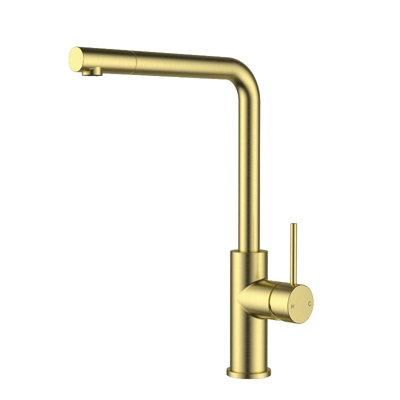 Orta Slimline SS Pull-Out Sink Mixer In Brushed ss304 Brushed Gold