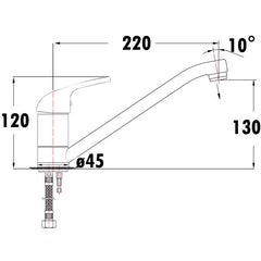 Rubi Sink Mixer Chrome