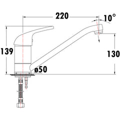 Rubi II Swivel Sink Mixer Chrome