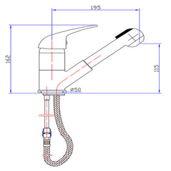 Rubi Sink Mixer Pull-out Chrome