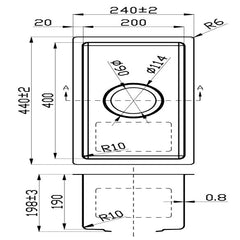 Coral Single Bowl Sink 200mm