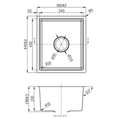 Coral Single Bowl Sink 340mm