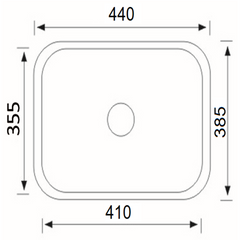 Coral Single Bowl Undermount Sink 410mm