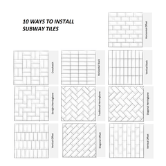 Central Handmade Subway Black Gloss 75x300mm - Ceramicahomes