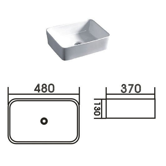 Above Counter 33 White 480x370x145mm