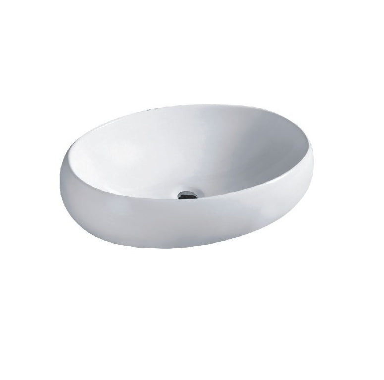 Above Counter 33 White Oval 600x400x150mm