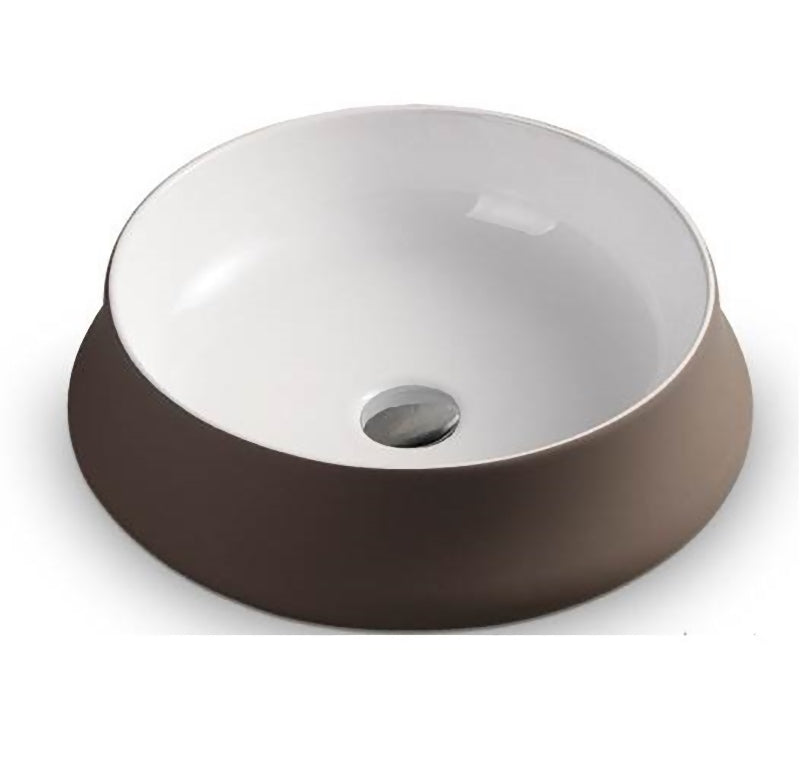 Above Counter Basin Brown & white 455mm
