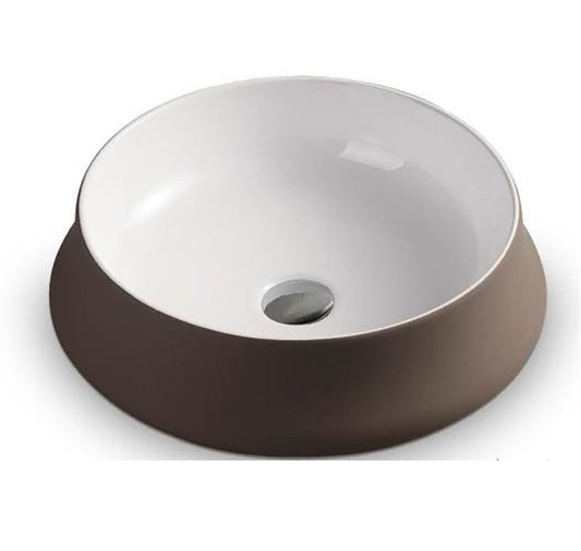 Counter Basin Brown & White