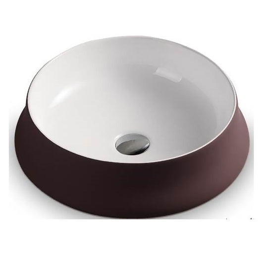 Counter Basin Matte Purple & white 