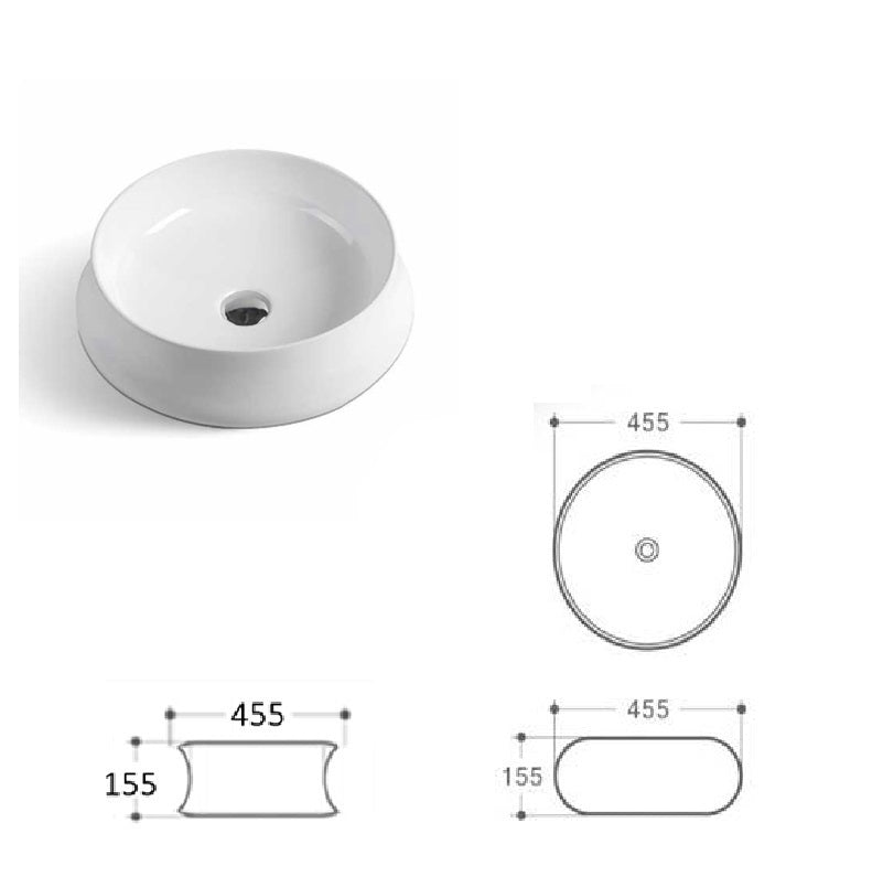 Above Counter Basin white 455mm