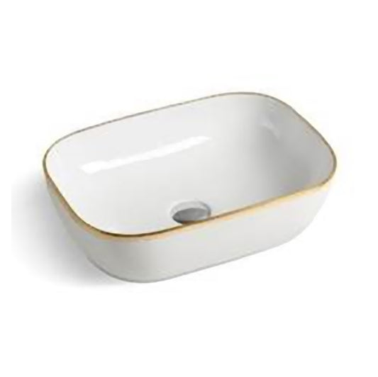 Counter Gold Rim Matte Basin