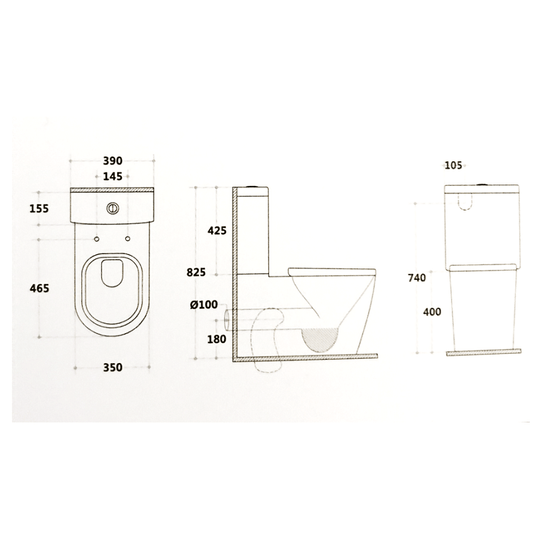 Arata Wall Faced Toilet Suite - Ceramicahomes