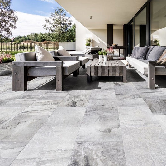 Atlantic Grey Marble Paver External 610x406x30mm