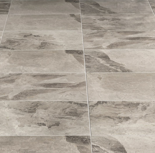 Atlantic Grey Marble Polished Tile 914x457x15mm