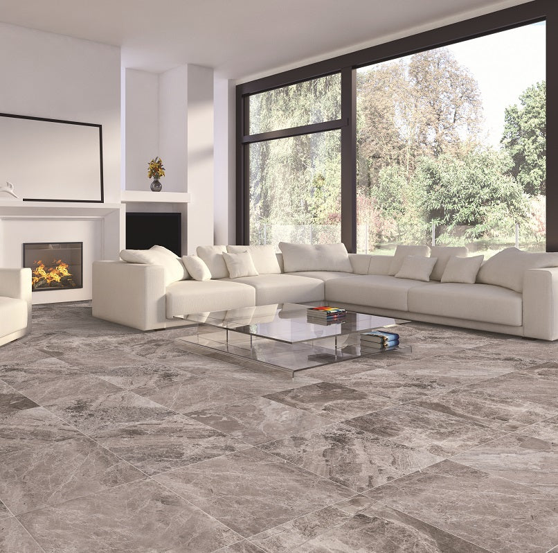 Grey Marble Honed Tile