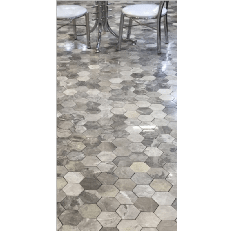 Atlantic Grey Marble French Pattern 12mm