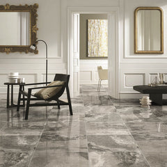 Atlantic Grey Marble Honed Tile 610x406x12mm