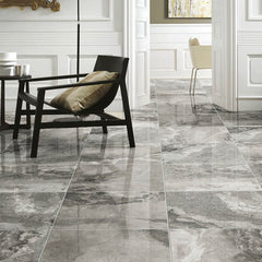 Atlantic Grey Marble Honed Tile 914x457x15mm