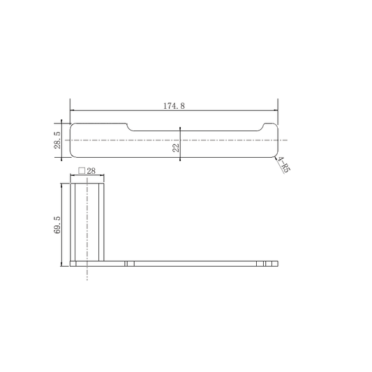 Aya Toilet Paper Holder Bar Matt Black