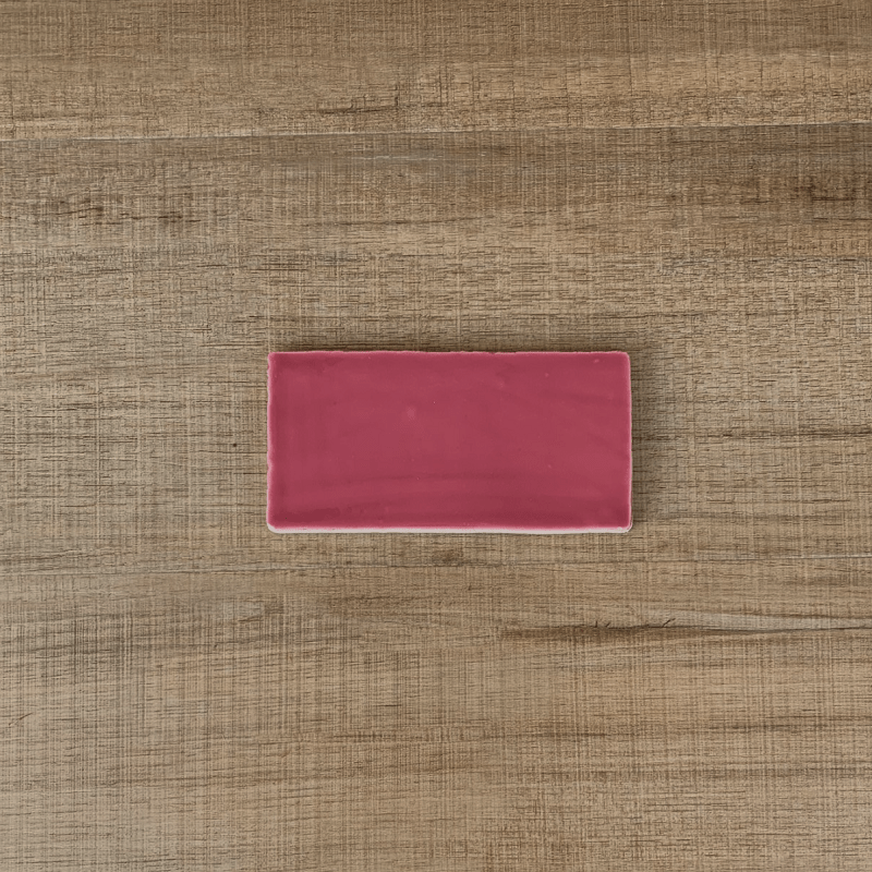 Bayou Hot Pink Dark Handmade Subway Gloss 75X150 mm