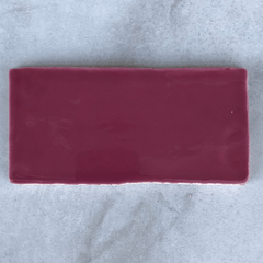 Bayou Hot Pink Dark Handmade Subway Gloss 75X150 mm