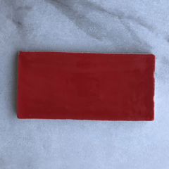 Bayou Red Handmade Subway Gloss 75X150 mm