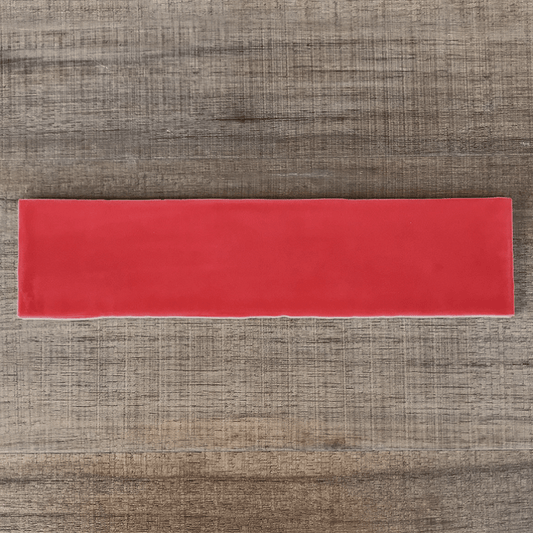 Bayou Red Handmade Subway Gloss 75X300mm