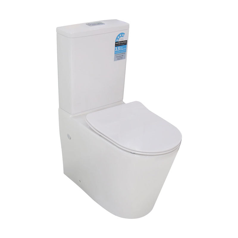Betro Rimless Flushing Toilet Suite - Ceramicahomes