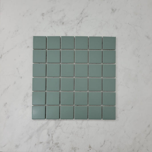 Bond Green Matte Square Mosaic