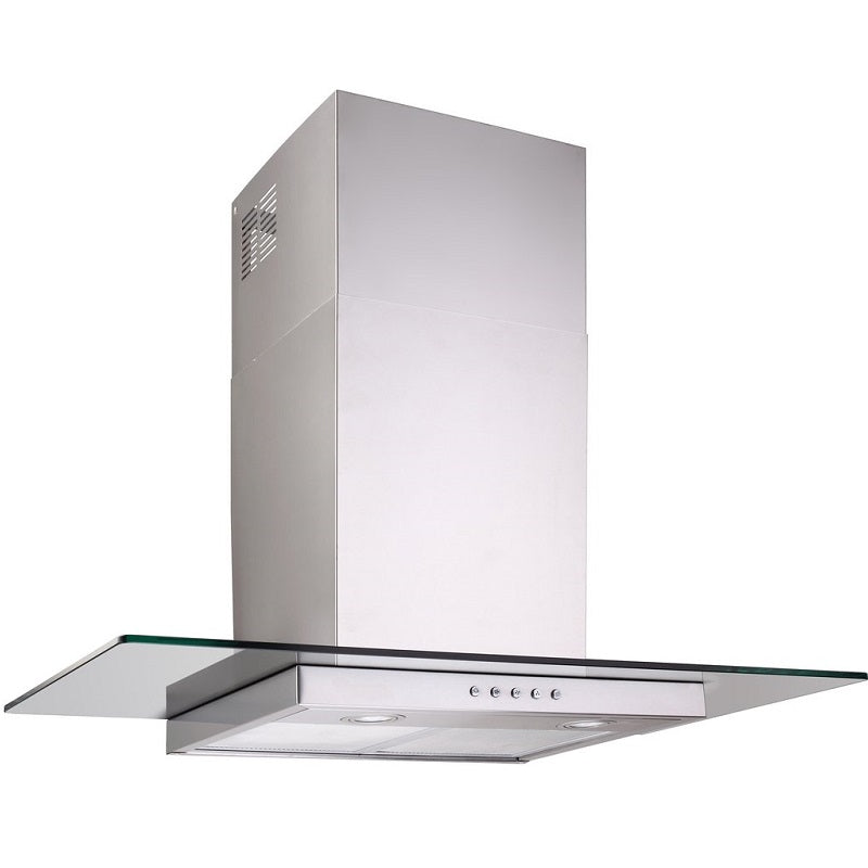 DI LUSSO CH907GSS Stainless Steel Slimline Glass Canopy Rangehood 900mm - Ceramicahomes