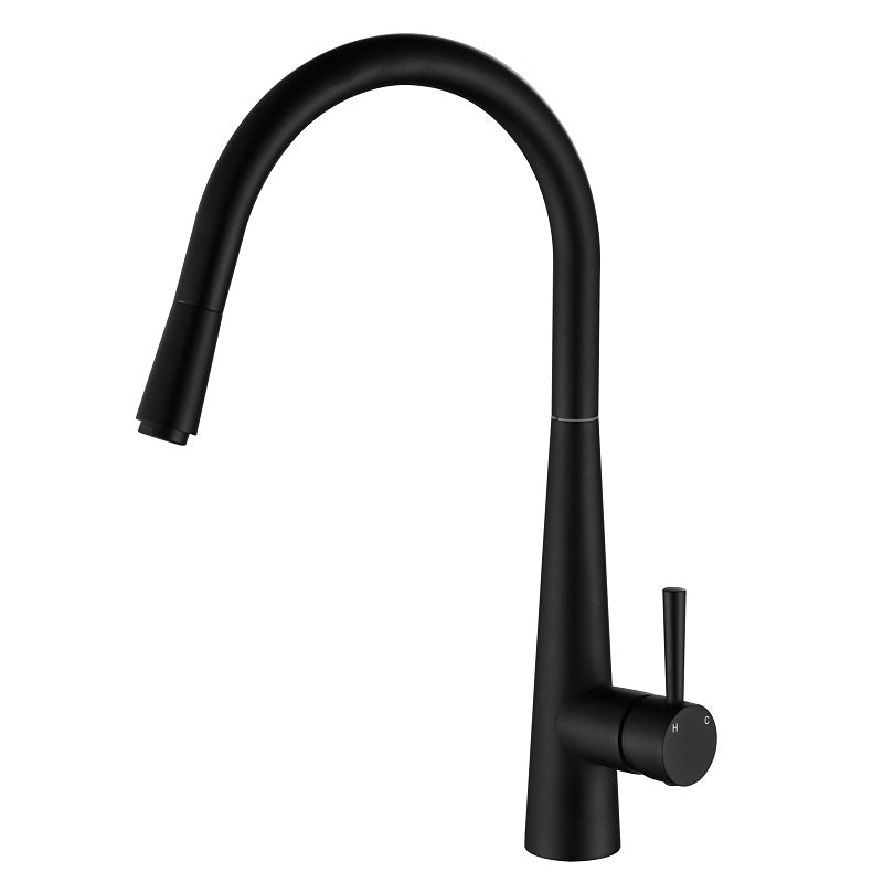Che Pull-Out Kitchen Tap Gunmetal Grey - Ceramicahomes