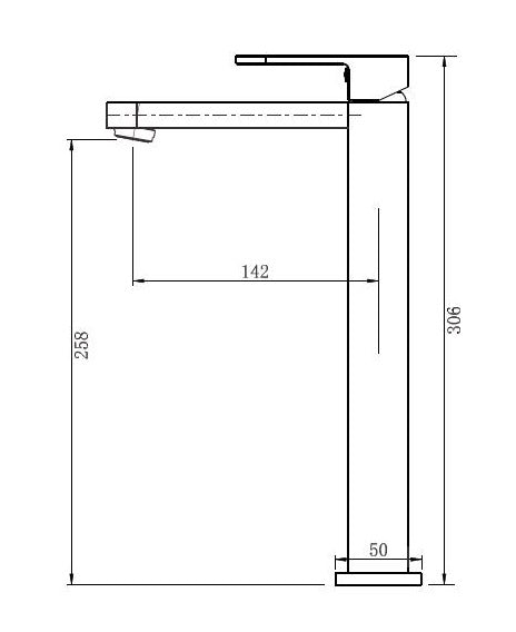 Chiara Basin Mixer High Rise Chrome - Ceramicahomes