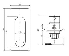 Chiara Shower Mixer Matt Black - Ceramicahomes