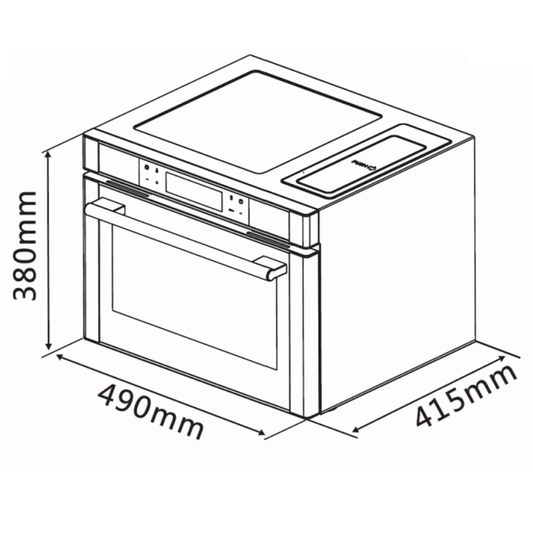 DI LUSSO CSO28SBFS Freestanding Combi Steam Oven- Silver